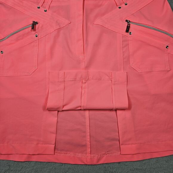 Jamie Sadock Golf Skirt Womens Size 12 Neon Hot Pink Fluorescent Sporty Preppy - Picture 3 of 9